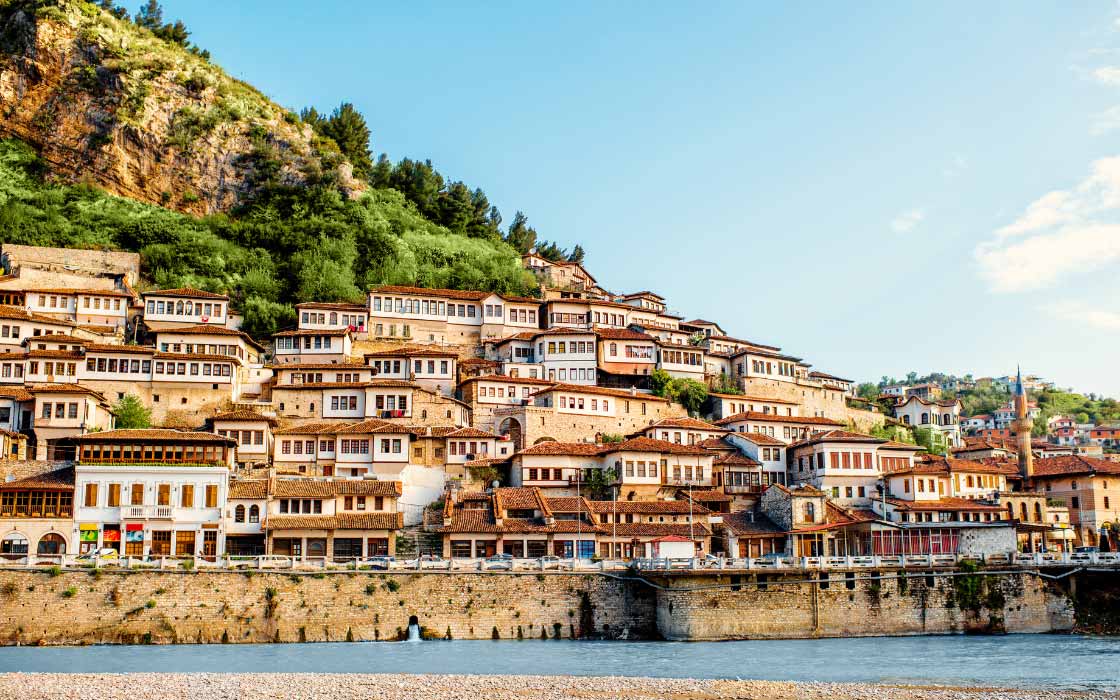 Historische Altstadt und Welterbestätte Berat in Albanien