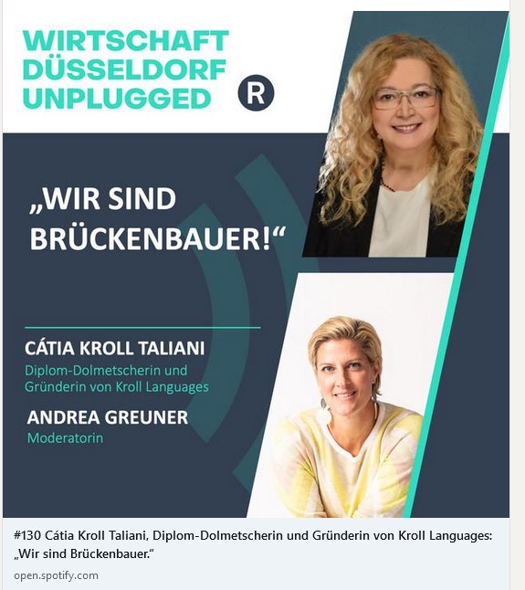 Thumbnail des Podcasts Wirtschaft Düsseldorf Unplugged mit Cátia Kroll Taliani und Andrea Greuner