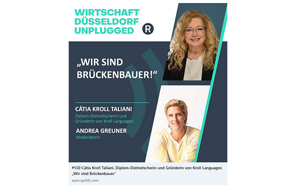 Thumbnail des Podcasts Wirtschaft Düsseldorf Unplugged mit Cátia Kroll Taliani und Andrea Greuner