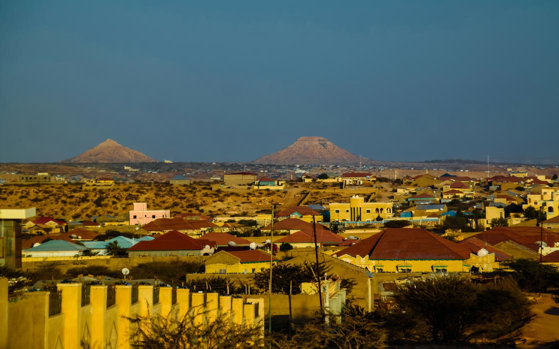 Blick auf die größte Stadt Somalias, Hargeisa