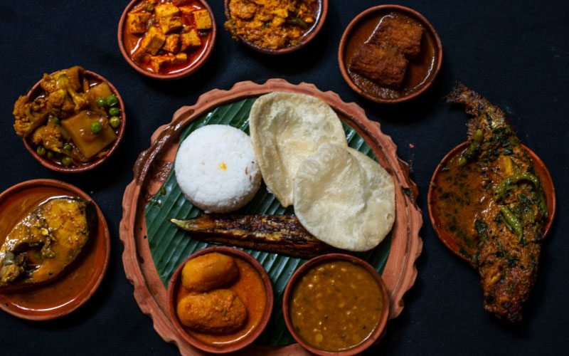 Traditionelles bengalisches Essen